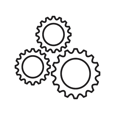 齿轮机孤立图标素材图片