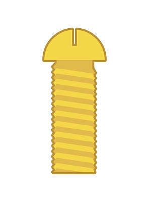 黄金螺栓孤立。奢华的金色系在白色背景上图片下载