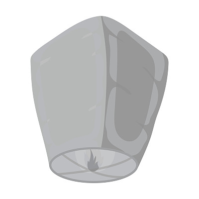 天灯图标在单色风格孤立的白色背景。光源符号股票矢量插图图片下载