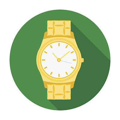 金表图标在平坦的风格孤立在白色的背景。珠宝和配件符号股票矢量插图。图片下载