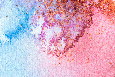 抽象彩色水彩宏观纹理背景。素材图片