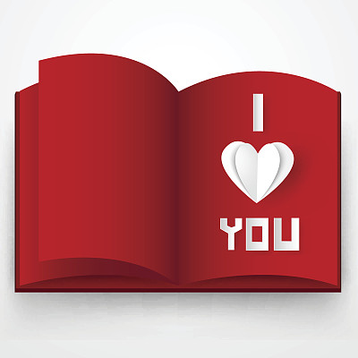 情人节，打开书，用心写图片下载