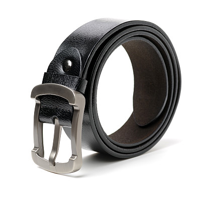 白色背景上的黑色皮带图片下载