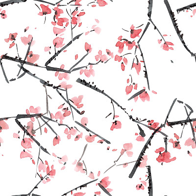 水墨插画素材ID：167711812