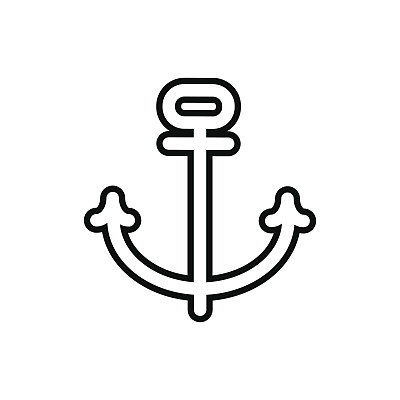 锚矢量图标。插图孤立在白色。图片下载