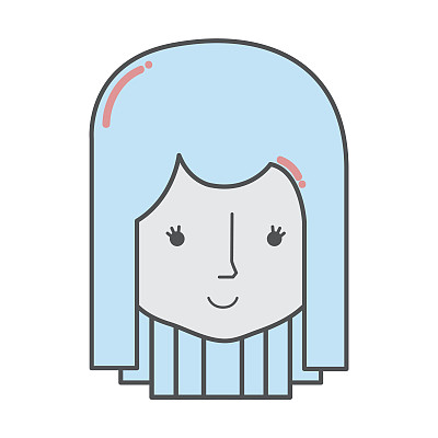 快乐女人的头和漂亮的脸图片下载