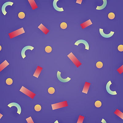 彩色矢量无缝图案素材图片