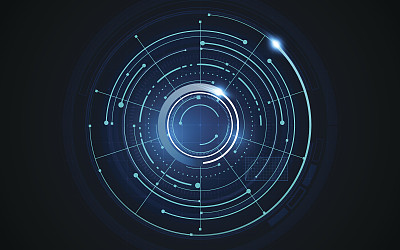科技科幻圈设计创新理念背景图片下载