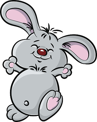 阳光兔，矢量插图图片下载