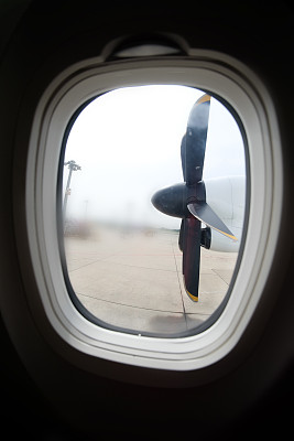 飞机的空气螺旋桨。旅游的概念图片下载