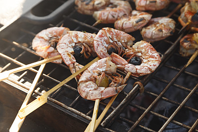 烤虾串图片下载