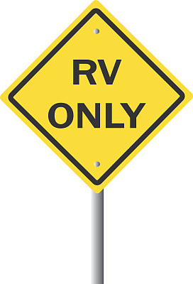 房车专用路标。房车露营地的标志。休闲车露营图片下载