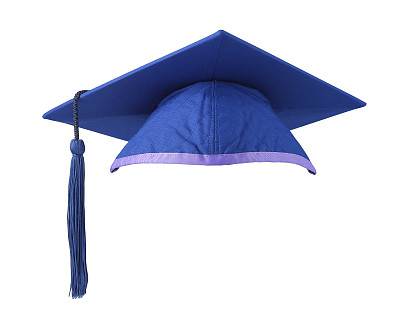 蓝色的学位帽图片下载