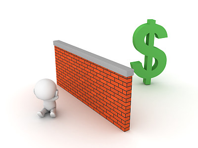 3D插图描绘了贫困和缺乏金融教育图片下载