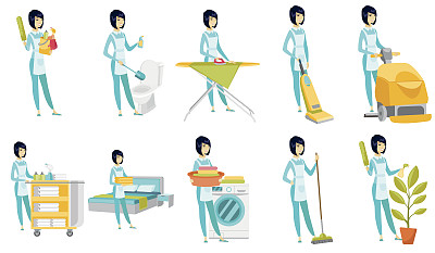 矢量插图集与更干净的字符图片下载