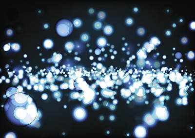 万萤火虫技术蓝绿色现代光效果背景矢量素材图片