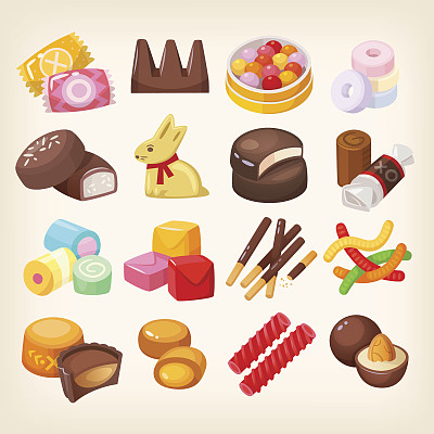 各种糖果套装素材图片