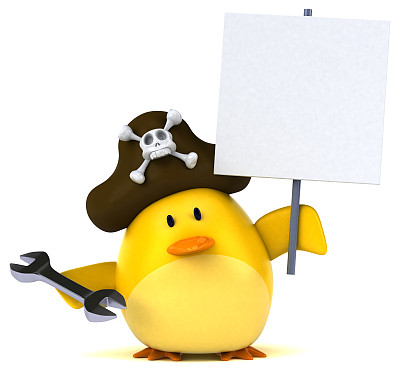 黄色的鸟- 3D插图图片下载