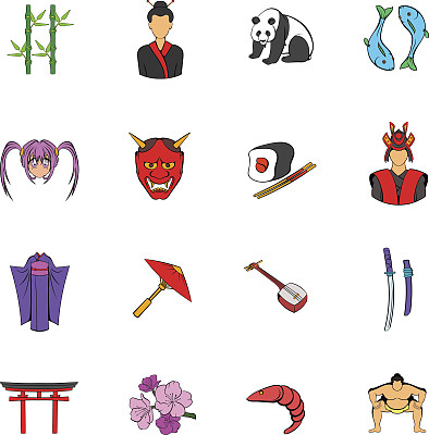 日本图标套装卡通图片下载