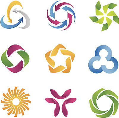 现代循环标志和图标模板图片下载