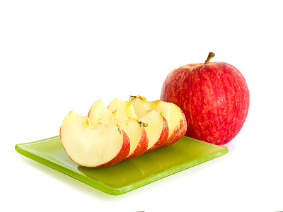 白色背景上的红苹果图片下载