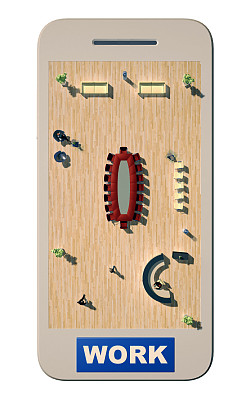 带办公空间的智能手机图片下载