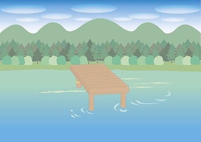 湖和码头图片下载