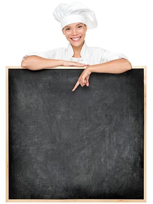 厨师展示菜单牌素材图片
