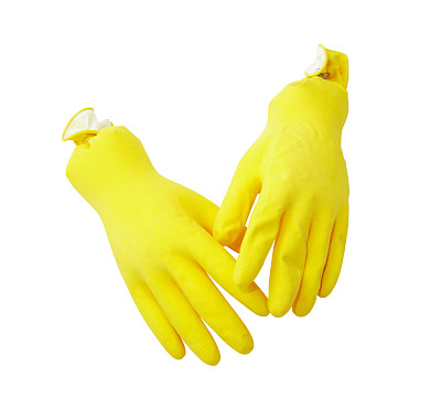 黄色的橡胶手套图片下载