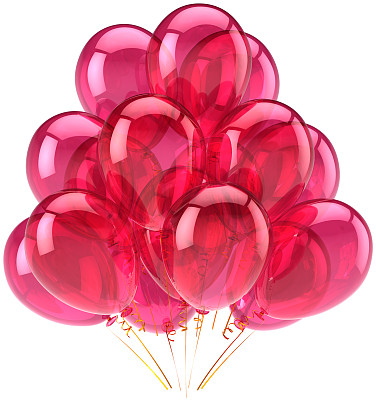 粉色氦气球派对庆生装饰经典图片下载