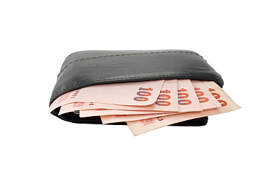 黑色皮革钱包图片下载