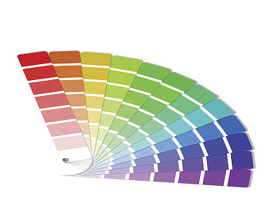 调色板隔离在白色背景上，颜色矢量样本图片下载