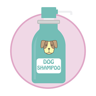 狗用香波/宠物玩具配件。矢量图图片下载