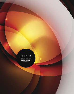 在发光的抽象背景上重叠的圆圈图片下载