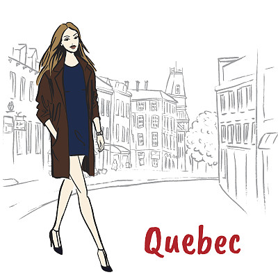 女人在魁北克图片下载