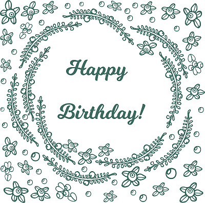 手绘框架蓝莓，云莓，越橘和越橘图片下载