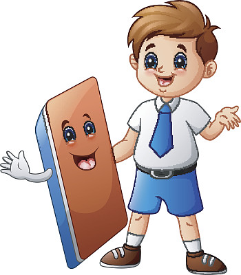 一个拿着橡皮漫画的男生图片下载