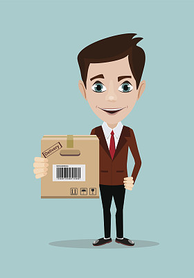 快递员拿着箱子图片下载