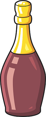 红香槟起泡酒瓶图片下载
