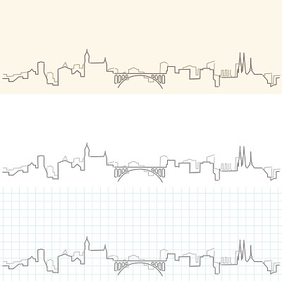 卢森堡手绘天际图片下载