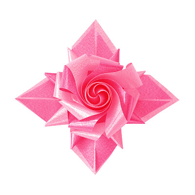 人造丝带花。在白色背景上隔离图片下载