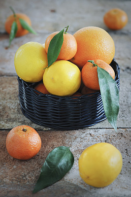 橘子和柠檬图片下载