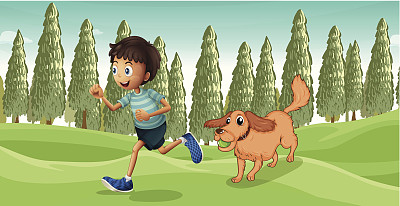 狗和主人玩耍图片下载