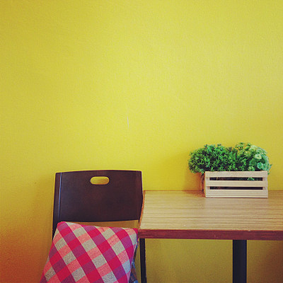 放松植物黄色背景椅图片下载