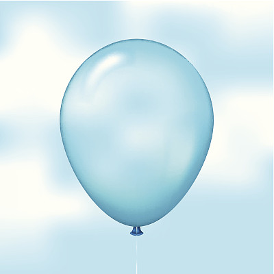 天空背景上的蓝色气球图片下载