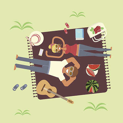 情侣相爱俯视图图片下载