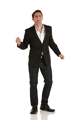 一个商人大笑的肖像图片下载