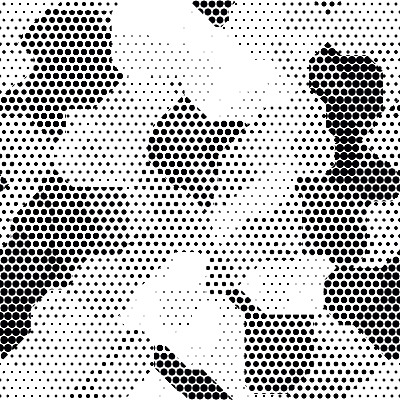 现代无缝模式与点过渡半色调素材图片