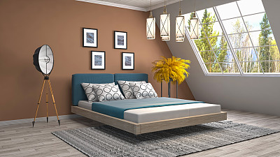 卧室内。三维演示图片下载