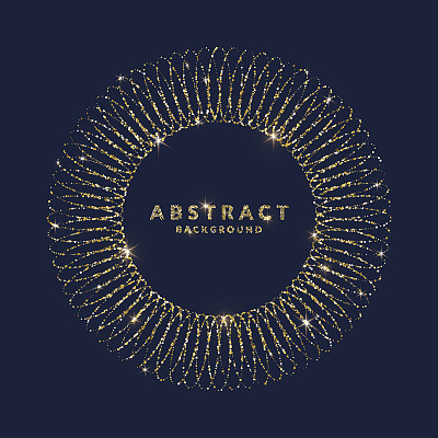 明亮的矢量插图与圆形框架从闪光和文字的地方素材图片